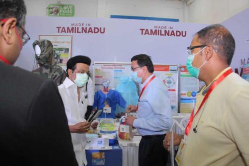 23rd November 2021 - Tamil Nadu Chief Minister visit to SITRA staff at Codissia during investers meet